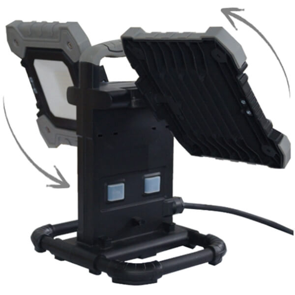 <b>Lampa budowlana LM2x30AW </b><br>mała lampa na stojaku 25 cm - obrazek 4