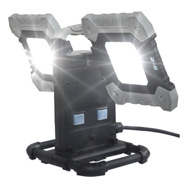 <b>Lampa budowlana LM2x30AW </b><br>mała lampa na stojaku 25 cm - obrazek 2