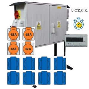 Alternative view of Rozdzielnica elektryczna ERB 160A3L z wyłącznikiem głównym i licznikiem