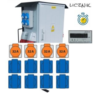 Alternative view of Rozdzielnica budowlana ERB 160AC2L Partnersite + licznik + RBK